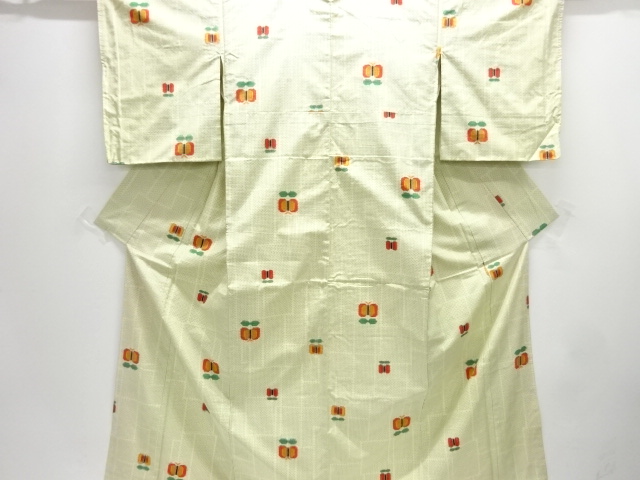 JAPANESE KIMONO / TSUMUGI / WOVEN CAMELIA